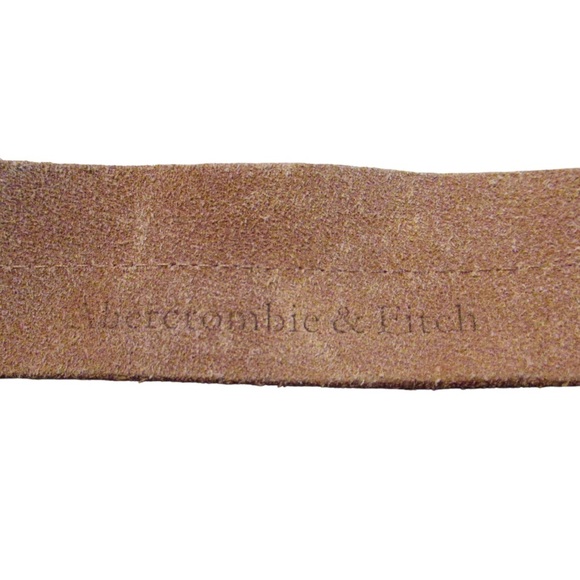 Abercrombie & Fitch Brown Leather Belt With Leather Buckle - Picture 7 of 10